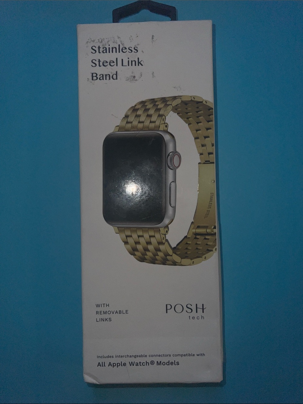 POSH Tech Gold Stainless Steel Link Band for Smartwatches